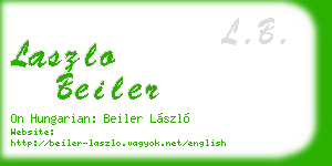 laszlo beiler business card